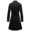 Womens Gothic Velvet Black Slim Fitted Coat Womens Vintage Fashion Coat